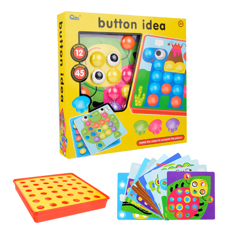 3D Puzzle Buttons Educational Toy