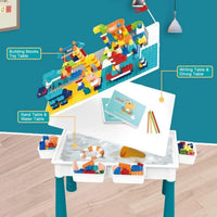 104Pcs Premium Animal World Building Blocks Table With Stool