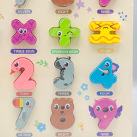Wooden Number & Signs Puzzle Board