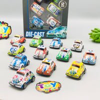 12Pcs Mini Alloy Pullback Racing Cars Set