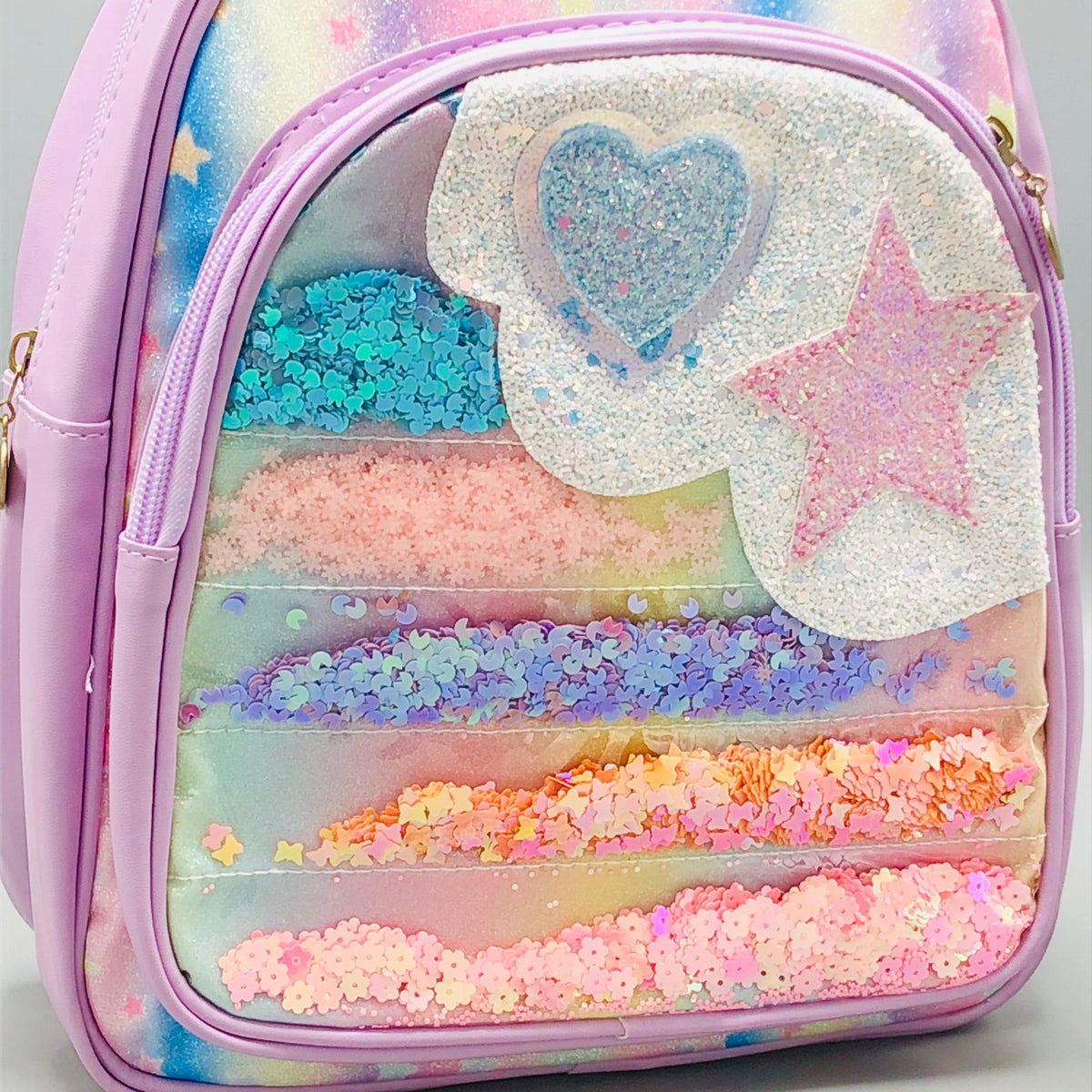 10* Inches Girls Fancy Backpack - Purple