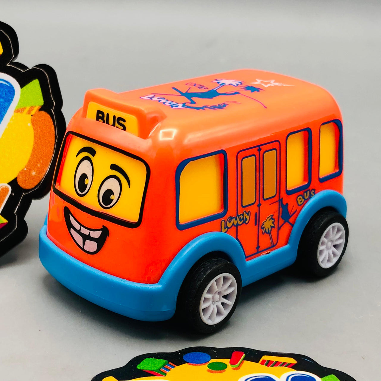 Kids Mini ABS Pullback Bus - 1Pc