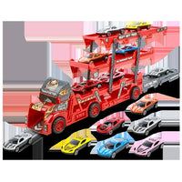 Foldable Car Launcher Transporter With 8Pcs Alloy Cars