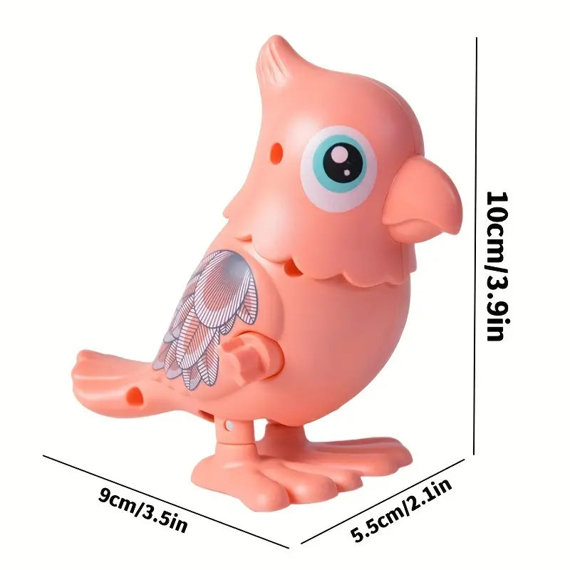 1Pc Wind-up Colorful Jumping Parrot Toy