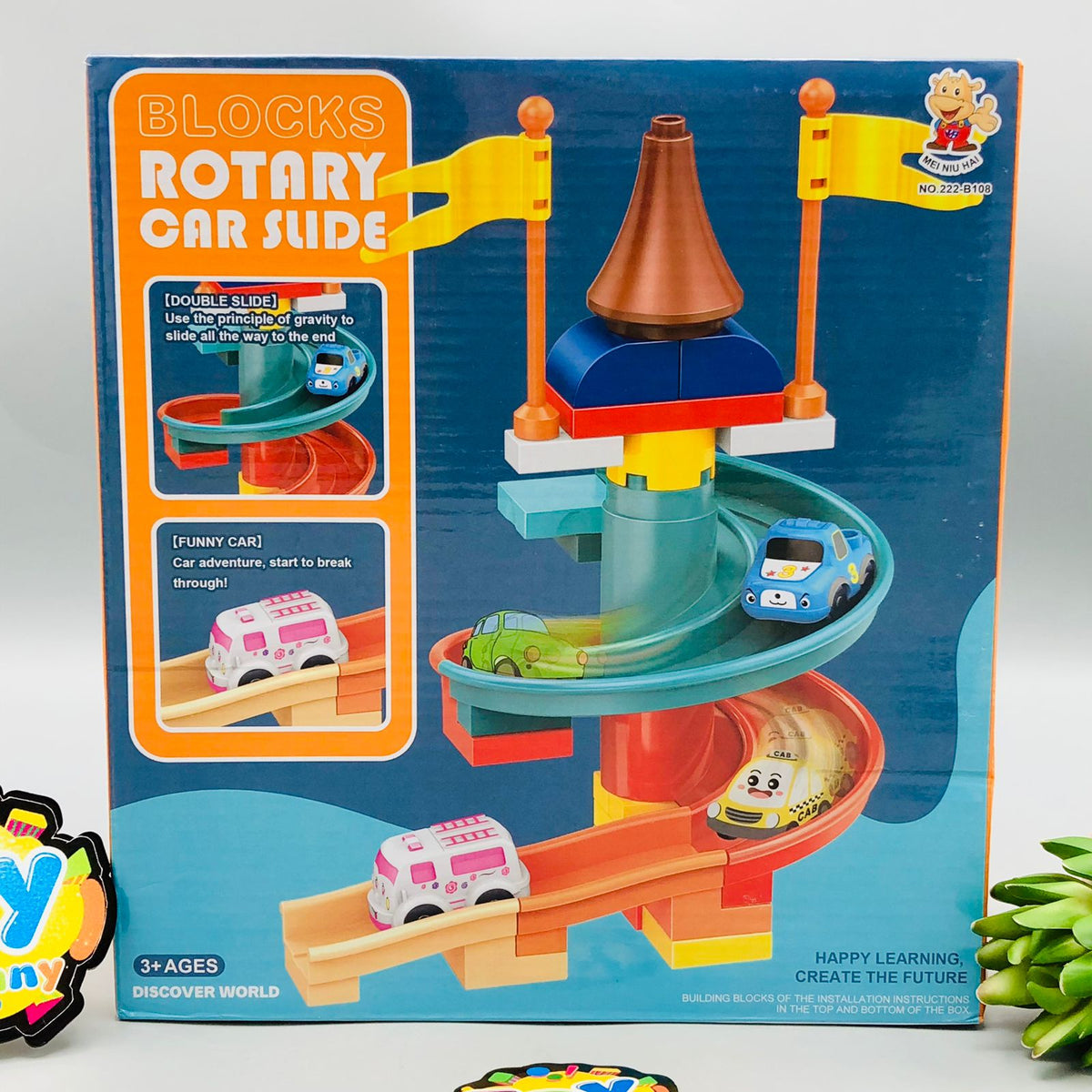 27Pcs DIY Manual Rotary Car Slide Track Building Blocks