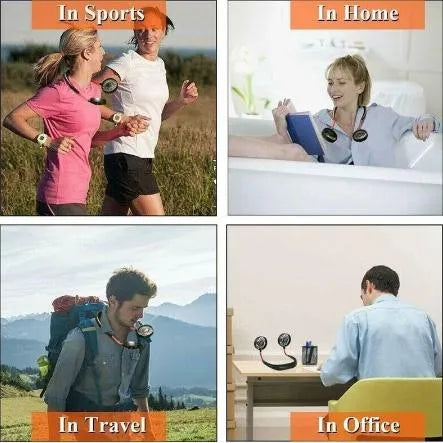 Wearable Sports Neck Fan With Rechargeable Battery