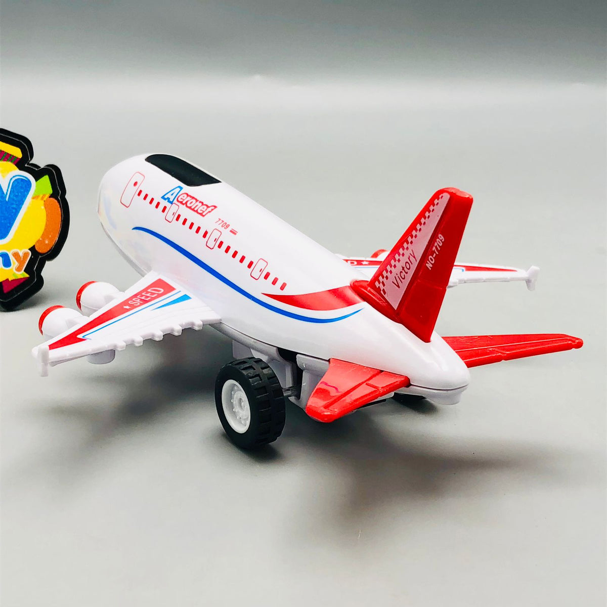 Friction Power Passenger Plane With Light & Sound - 1Pc