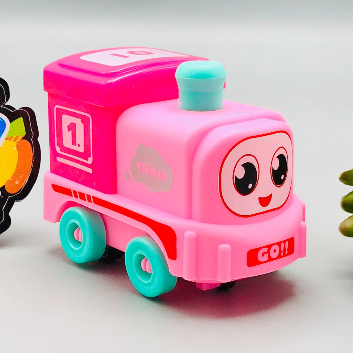 Pullback Mini Light-up Train Toy - 1Pc