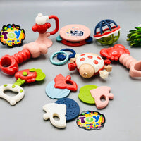 10Pcs Baby Rattles & Teethers Set With Storage Box