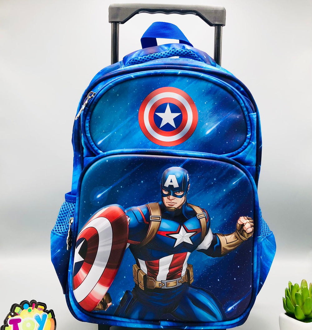 13* Inches Premium Captain America Trolley School Bag