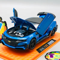1:32 Diecast Chevrolet Camaro With Acrylic Display Box - Blue