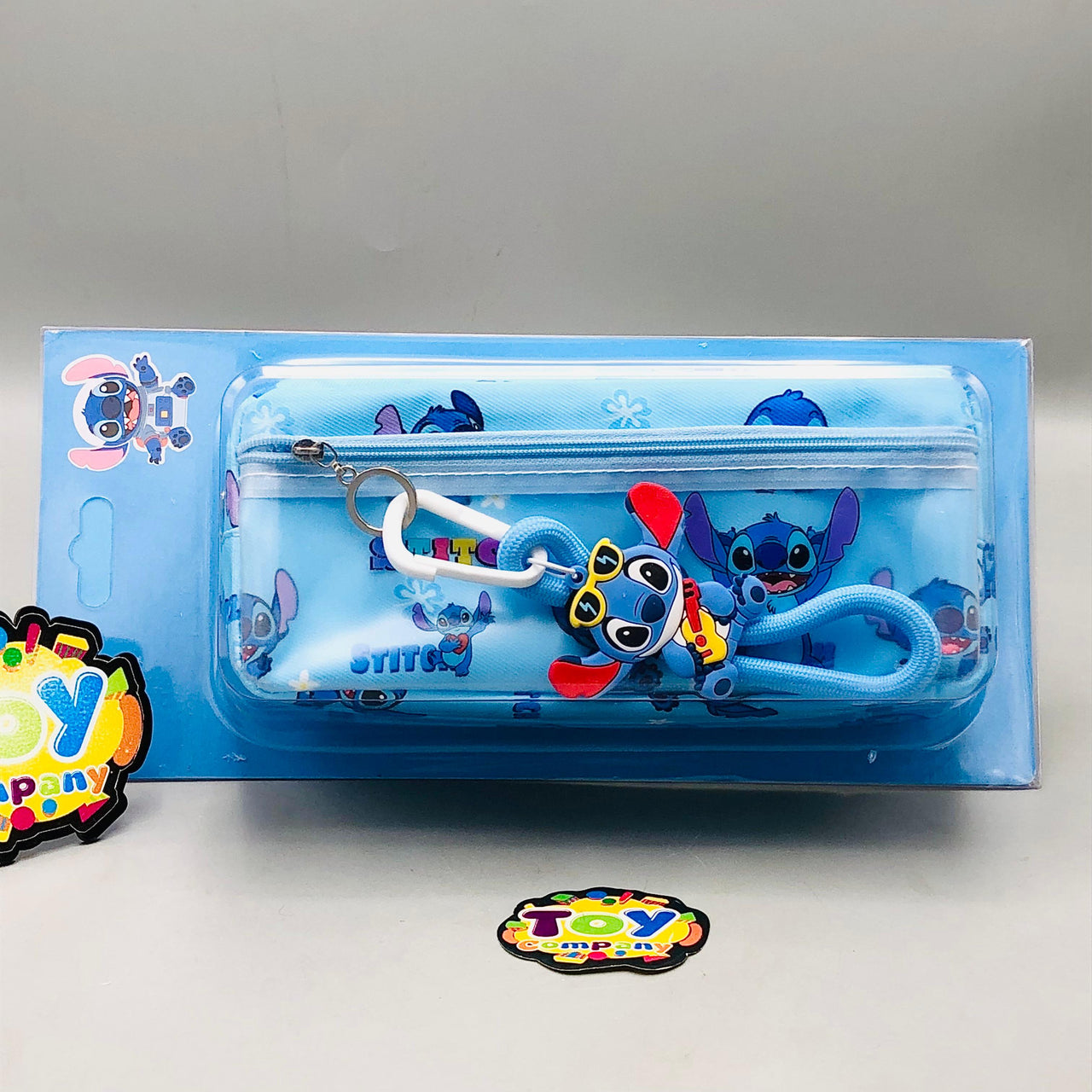 Premium Stitch Themed Kids Pencil Pouch - Blue