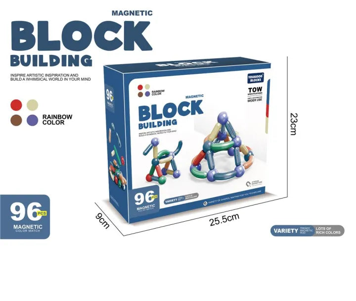96Pcs Magnetic Building Blocks