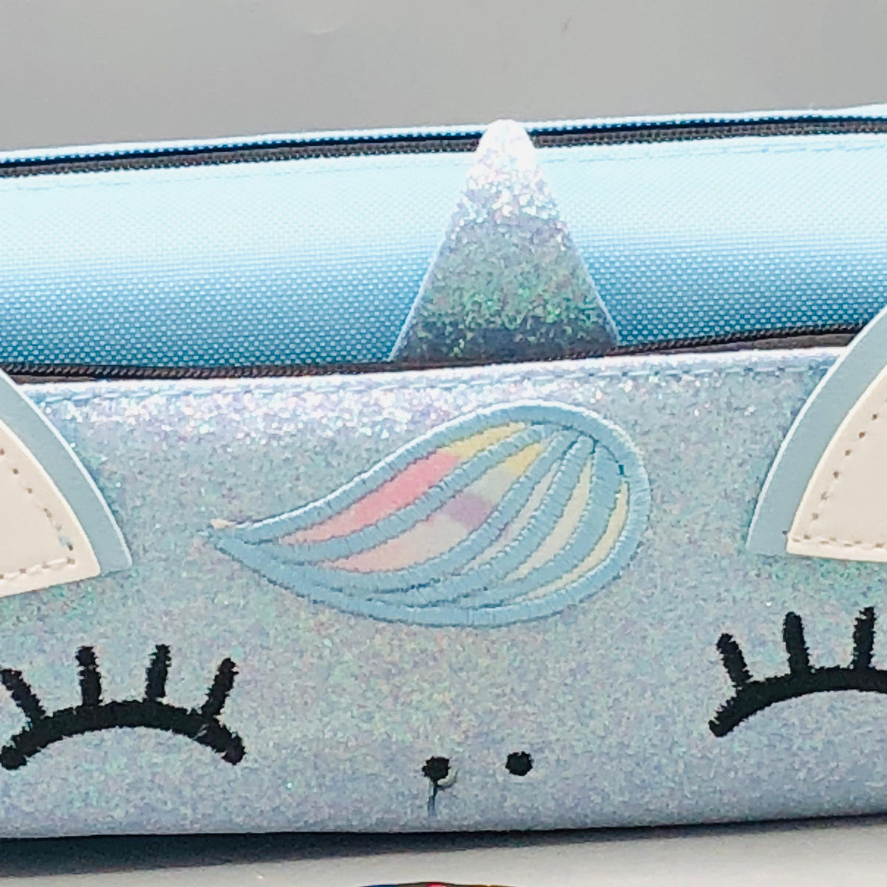Premium Unicorn Themed Kids Pencil Pouch - Blue