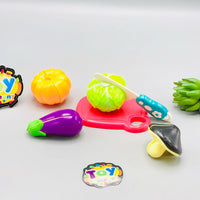 17Pcs Pretend Play Vegetable & Fruit Cutting Set
