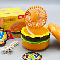 Burger Themed Rechargeable Desktop Fan