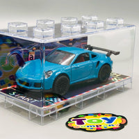 1:64 Diecast Porsche With Acrylic Display Box - Blue
