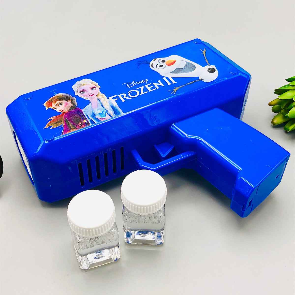 Battery Operated Frozen Colorful Bubble Gun
