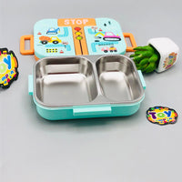 600ml Kids Traffic Themed Stainless Steel Lunch Box