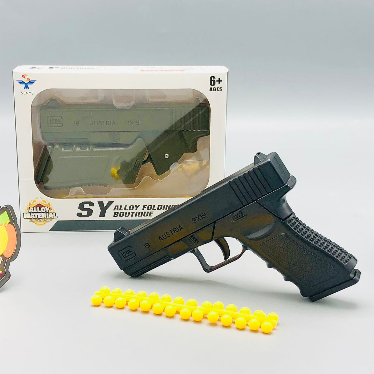 Mini Alloy Foldable Manual Target Gun With Soft Pellets