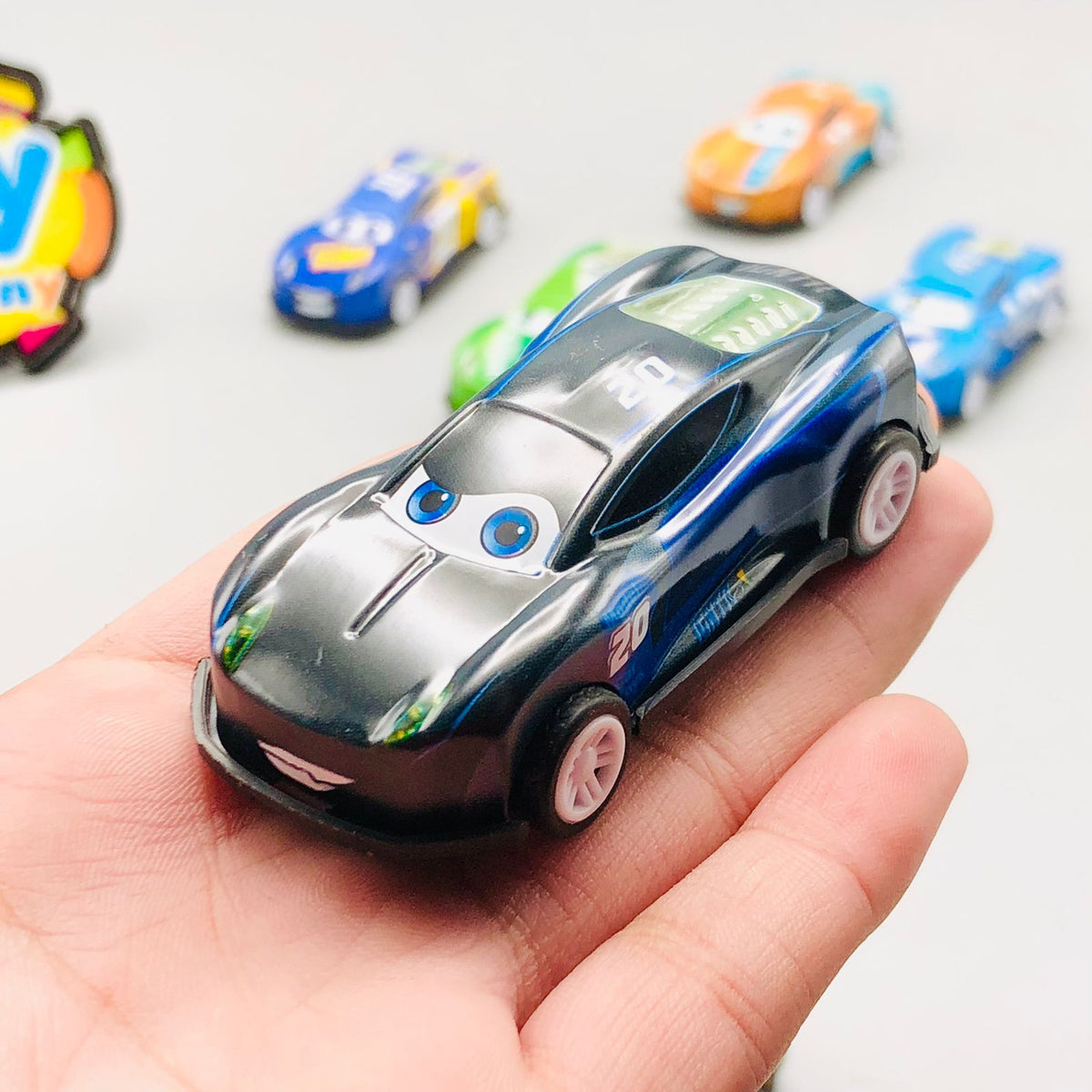 ABS Inertial Ejection Foldable Truck With 6Pcs Cars