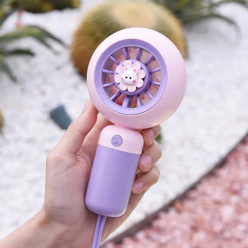Rechargeable Cartoon Turbine Cooling Fan - Assortment