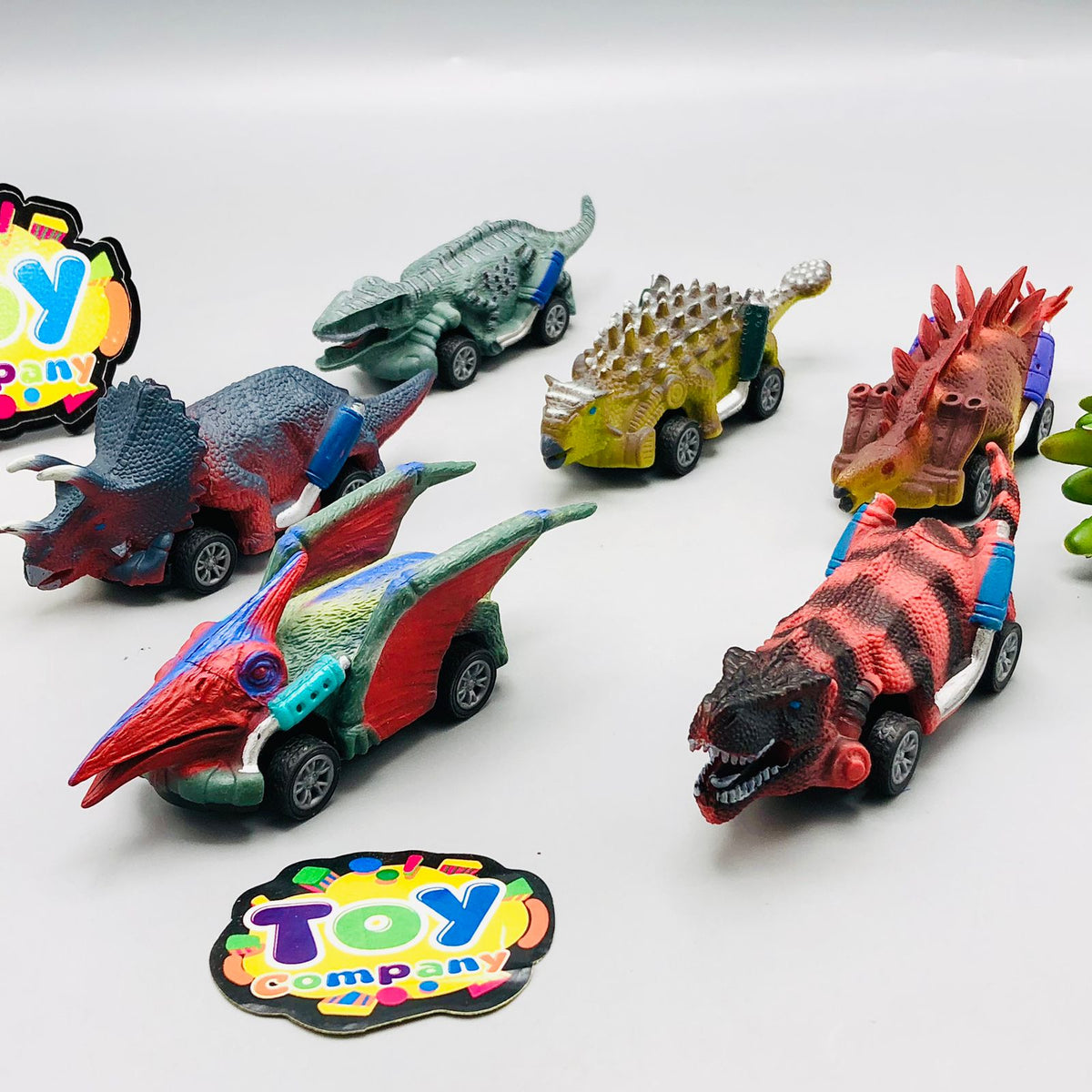 Pullback Mini Dinosaur Car Team Set - 6Pcs