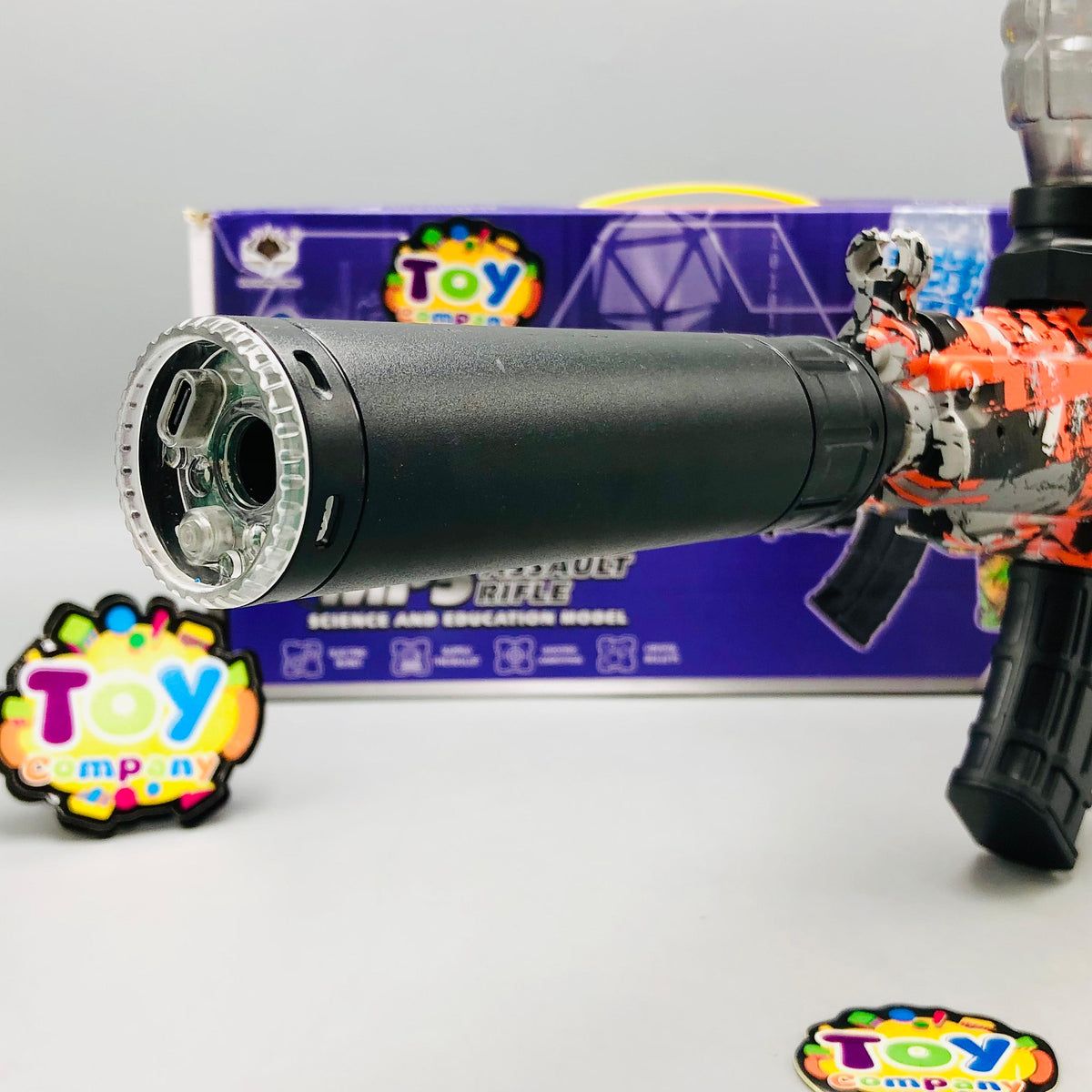 MP5 Water Bullet Shooting Gun With Colorful Lights Silencer