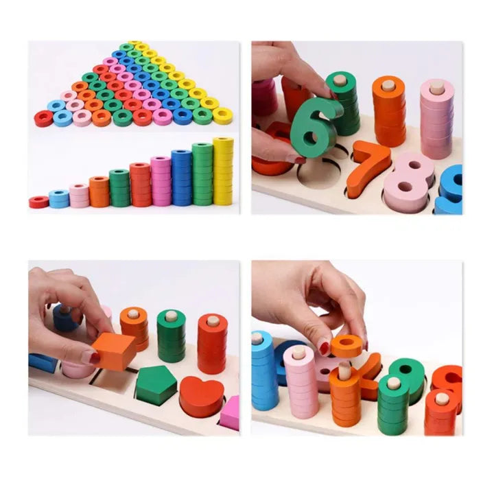 3in1 Wooden Logarithmic Learning Board