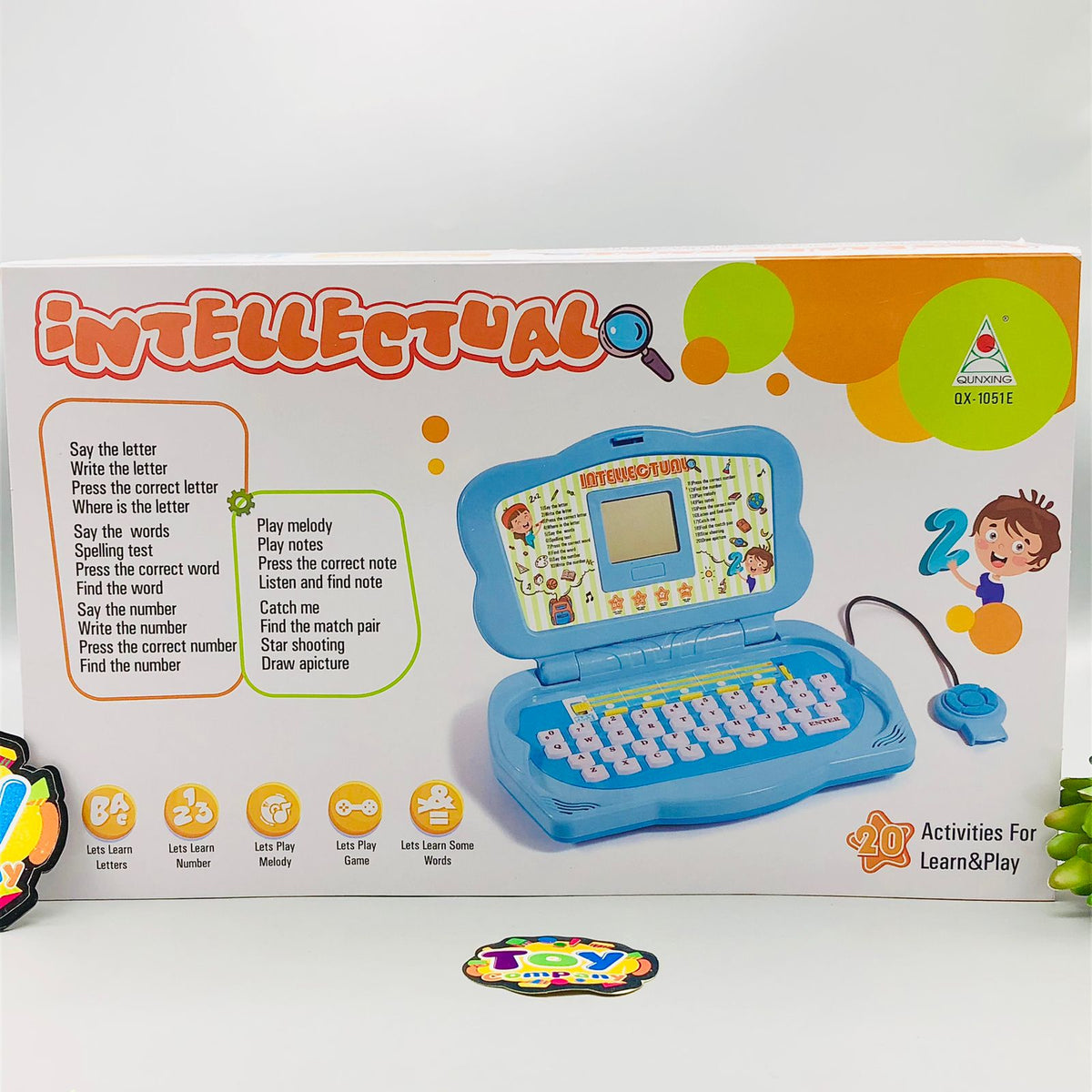 20 Activities Kids Intellectual Mouse Control Laptop - Blue