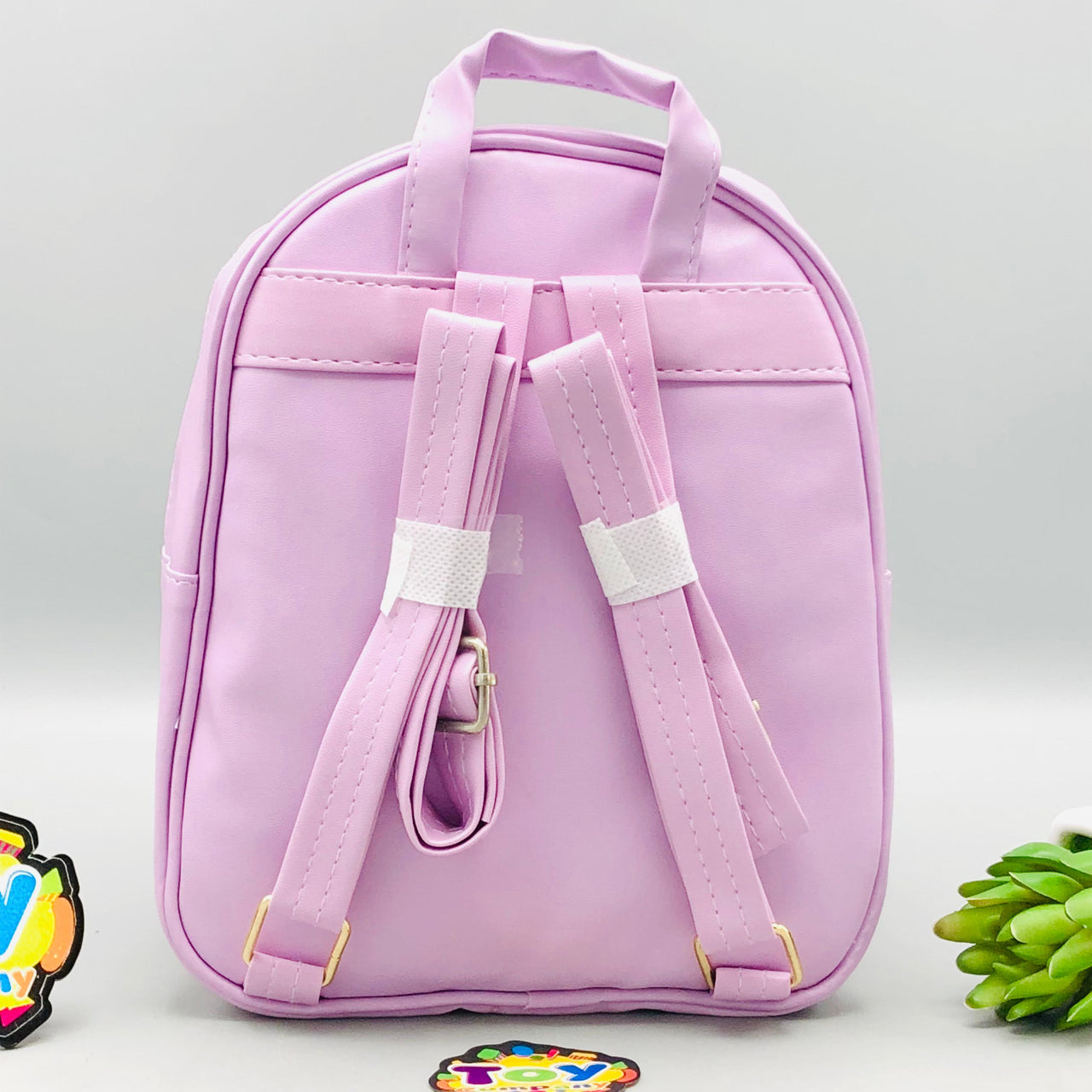 9* Inches Girls Fancy Heart Backpack - Purple