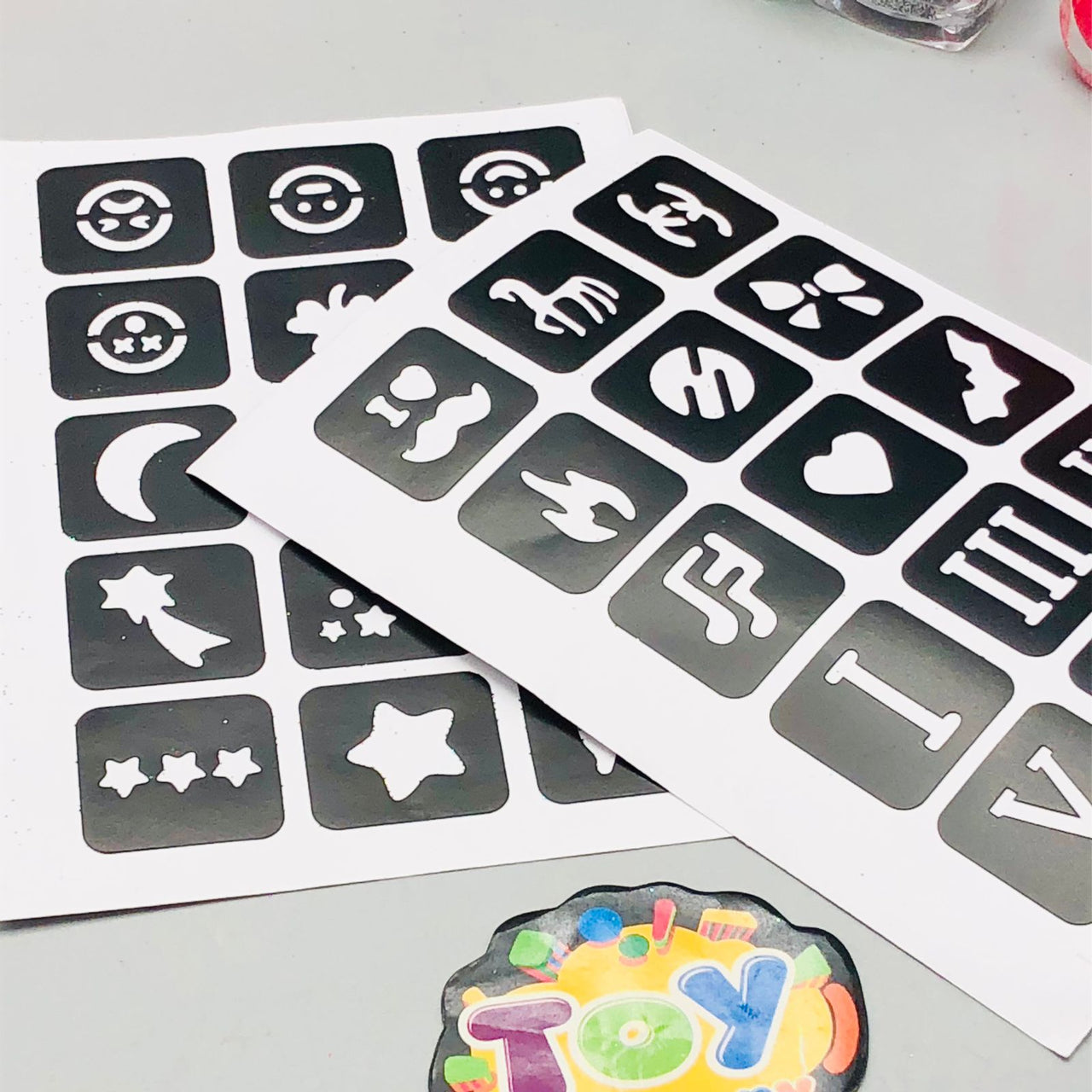 Glitter Tattoo Set With Accessories & Bag