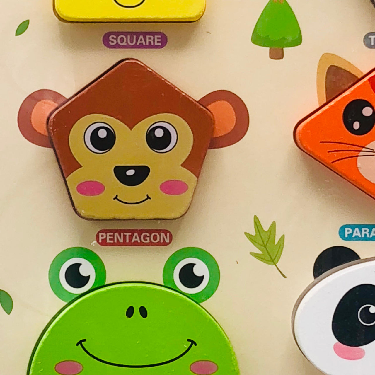 Wooden Mathematical Shapes Board With Names