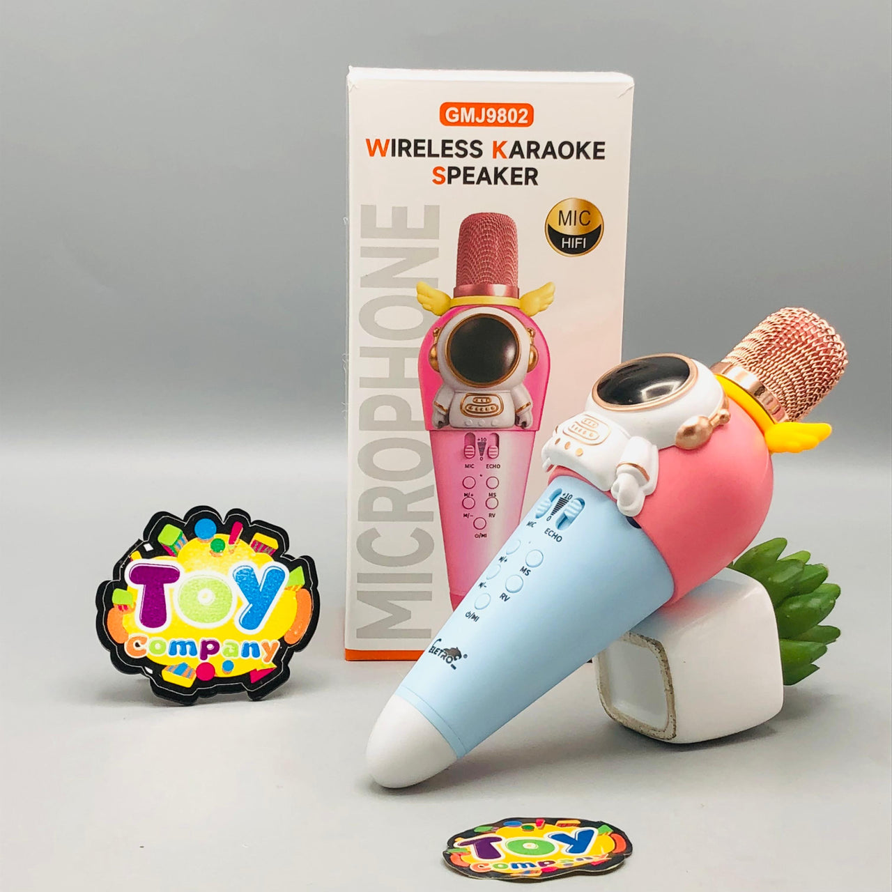 Rechargeable Spaceman Themed Handheld Bluetooth Microphone