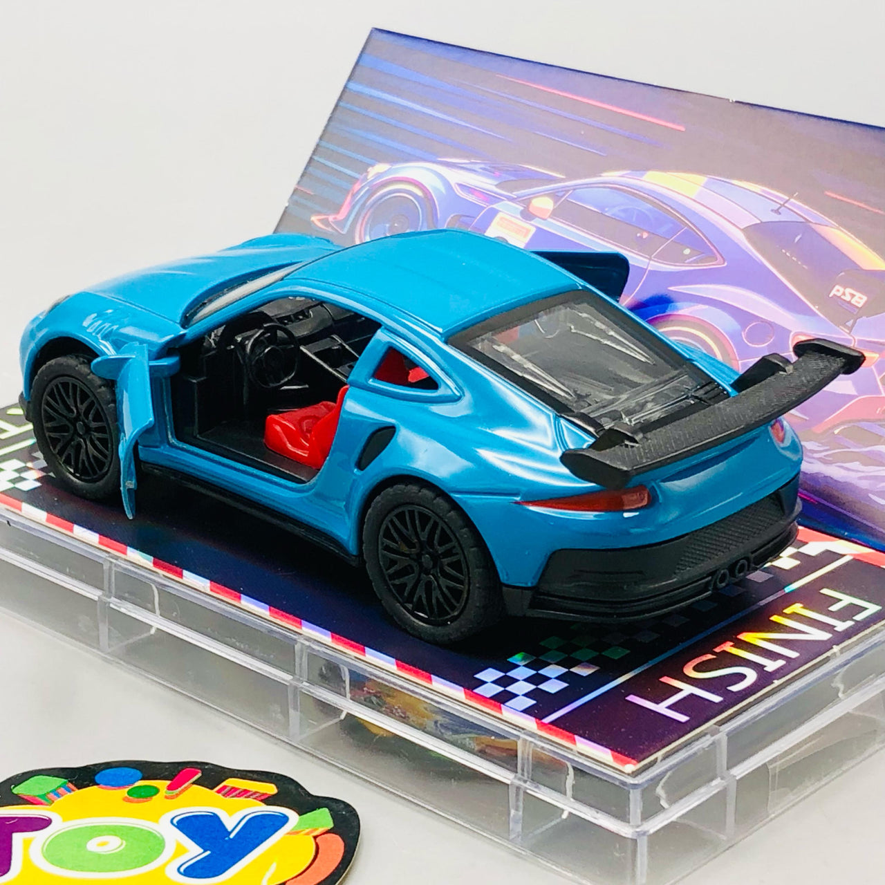1:64 Diecast Porsche With Acrylic Display Box - Blue