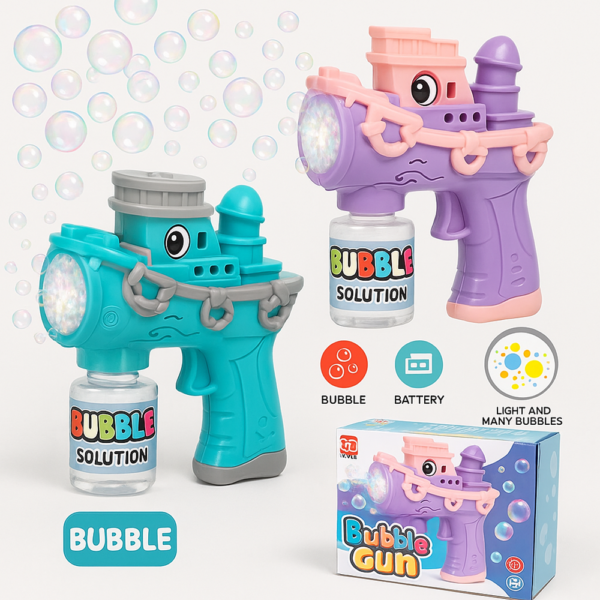 Ship Shape Manual Colorful Bubble Gun