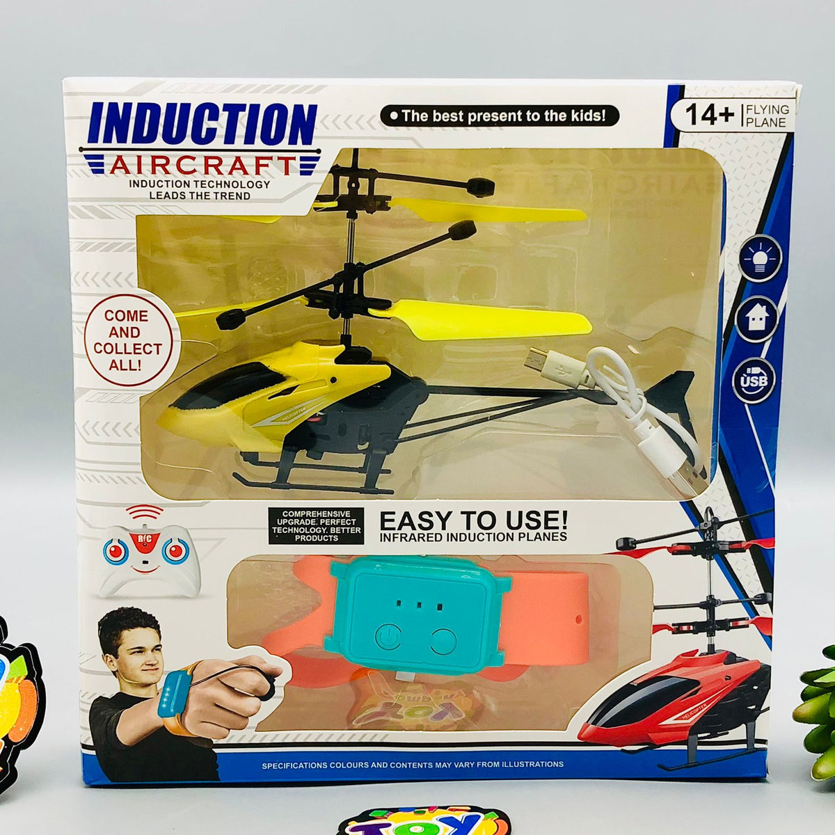 Watch Control & Infrared Induction Helicopter With Cool Lights