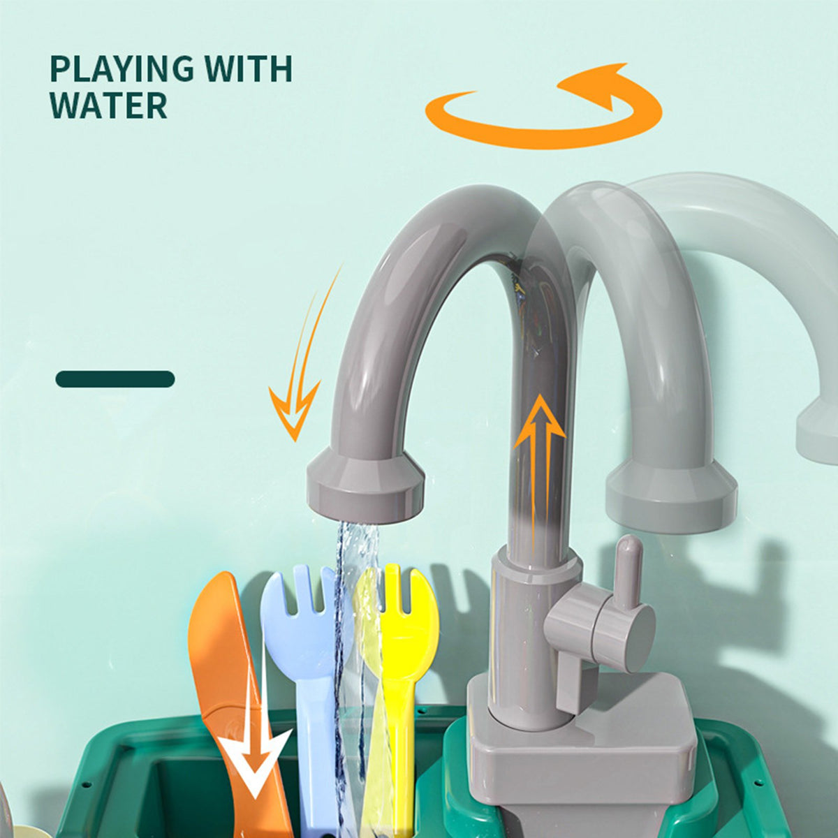 23Pcs Washing Vegetables Play Sink Table