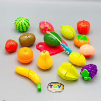 17Pcs Pretend Play Vegetable & Fruit Cutting Set
