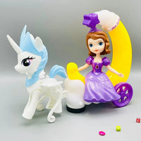 Electric Sofia Moon Carriage Toy With Light & Music