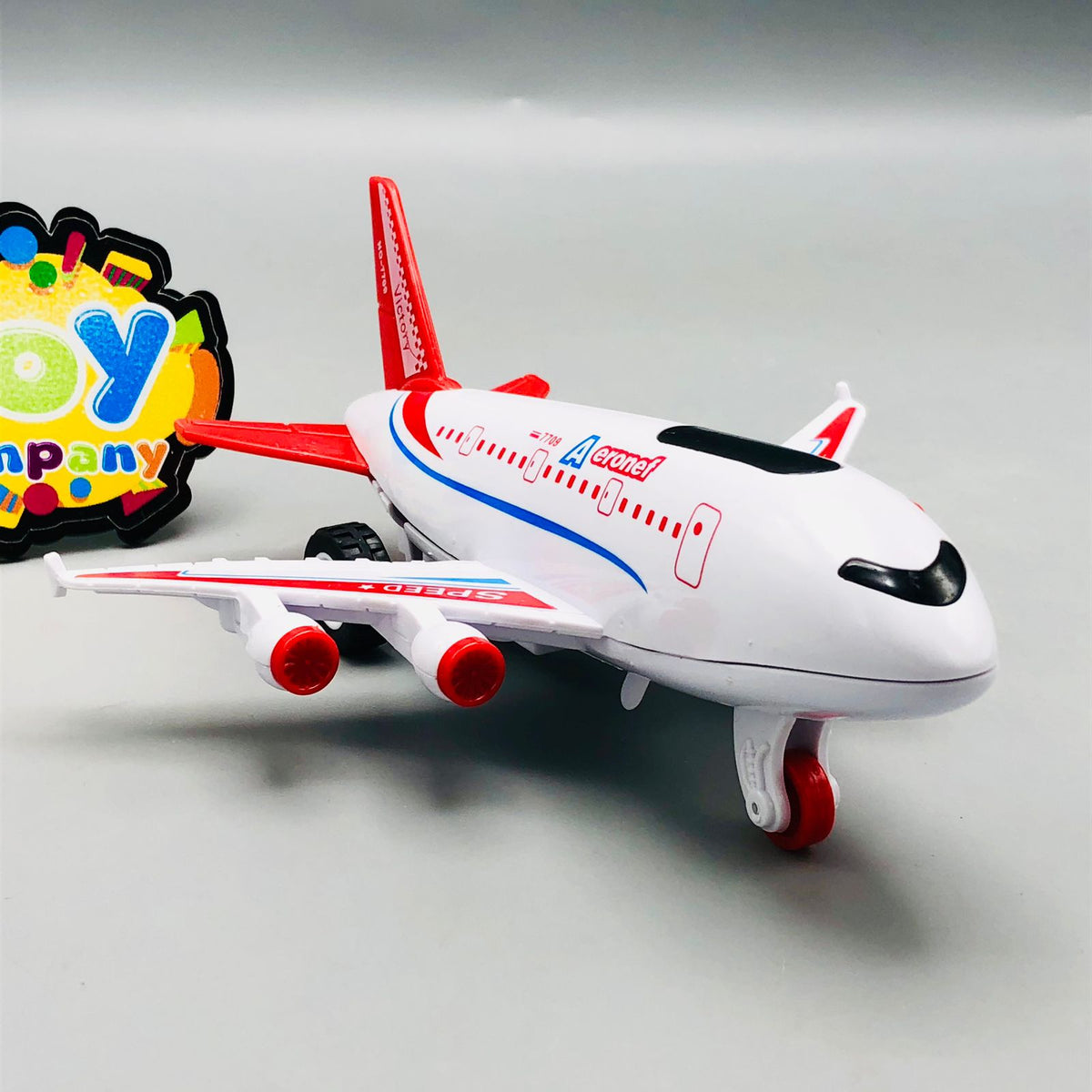 Friction Power Passenger Plane With Light & Sound - 1Pc