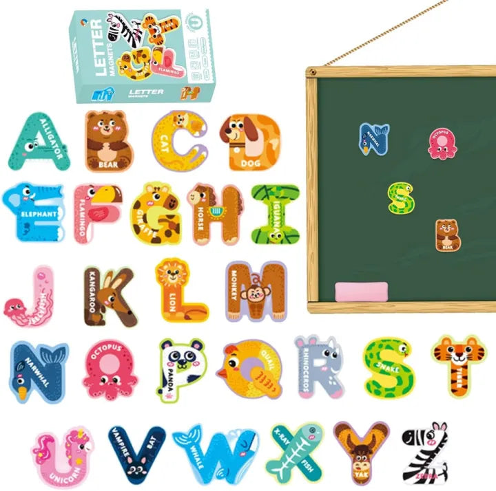 Montessori Jigsaw Magnetic Alphabet Puzzle Pieces