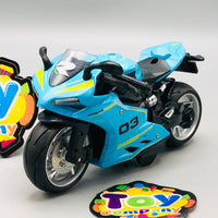 1:12 Diecast Pullback Danger Model Bike - 1Pc