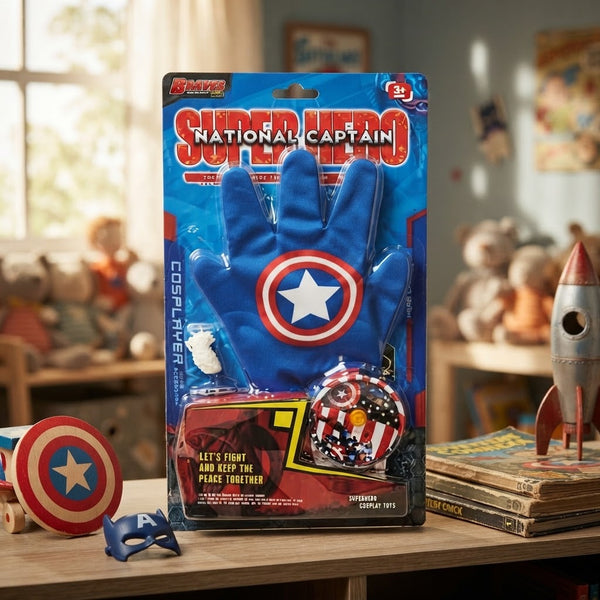 Captain America Cosplay Glove With Yoyo