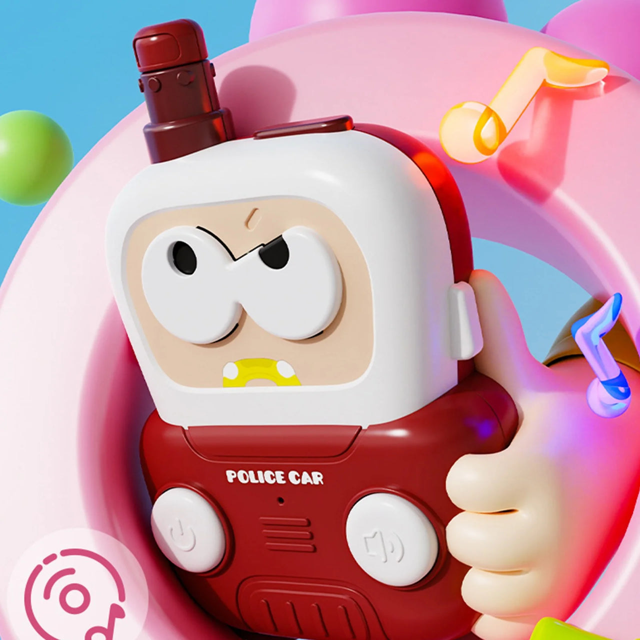 2Pcs Portable Police Car Intercom For Kids