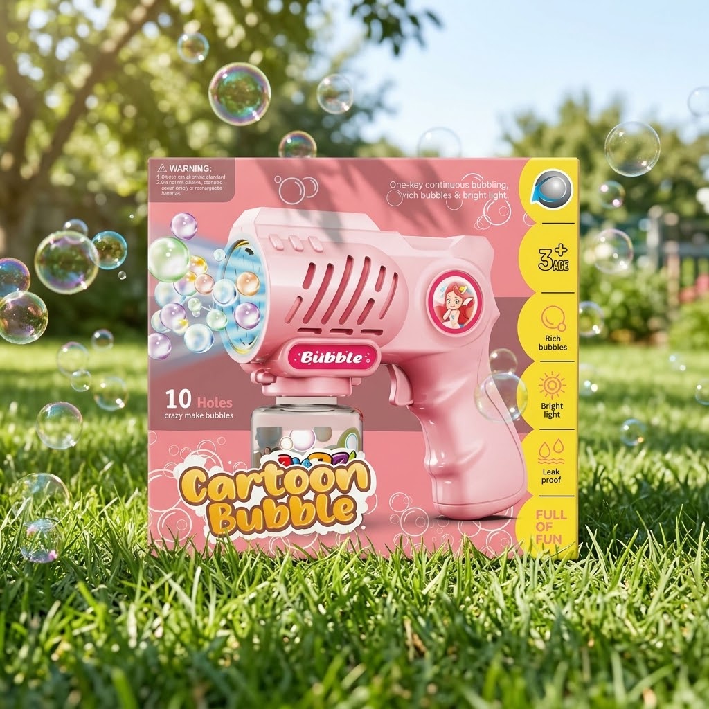 10 Holes Cute Mermaid Colorful Bubble Gun