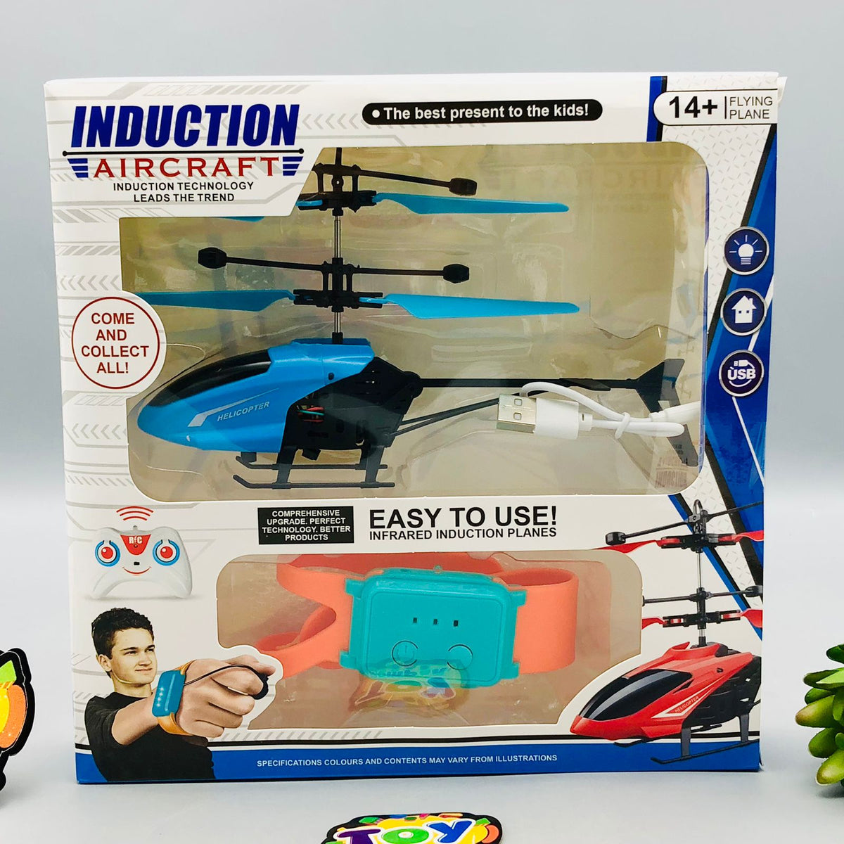 Watch Control & Infrared Induction Helicopter With Cool Lights
