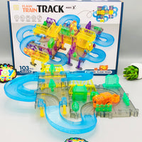 36Pcs DIY Fun Flash Train Track Set