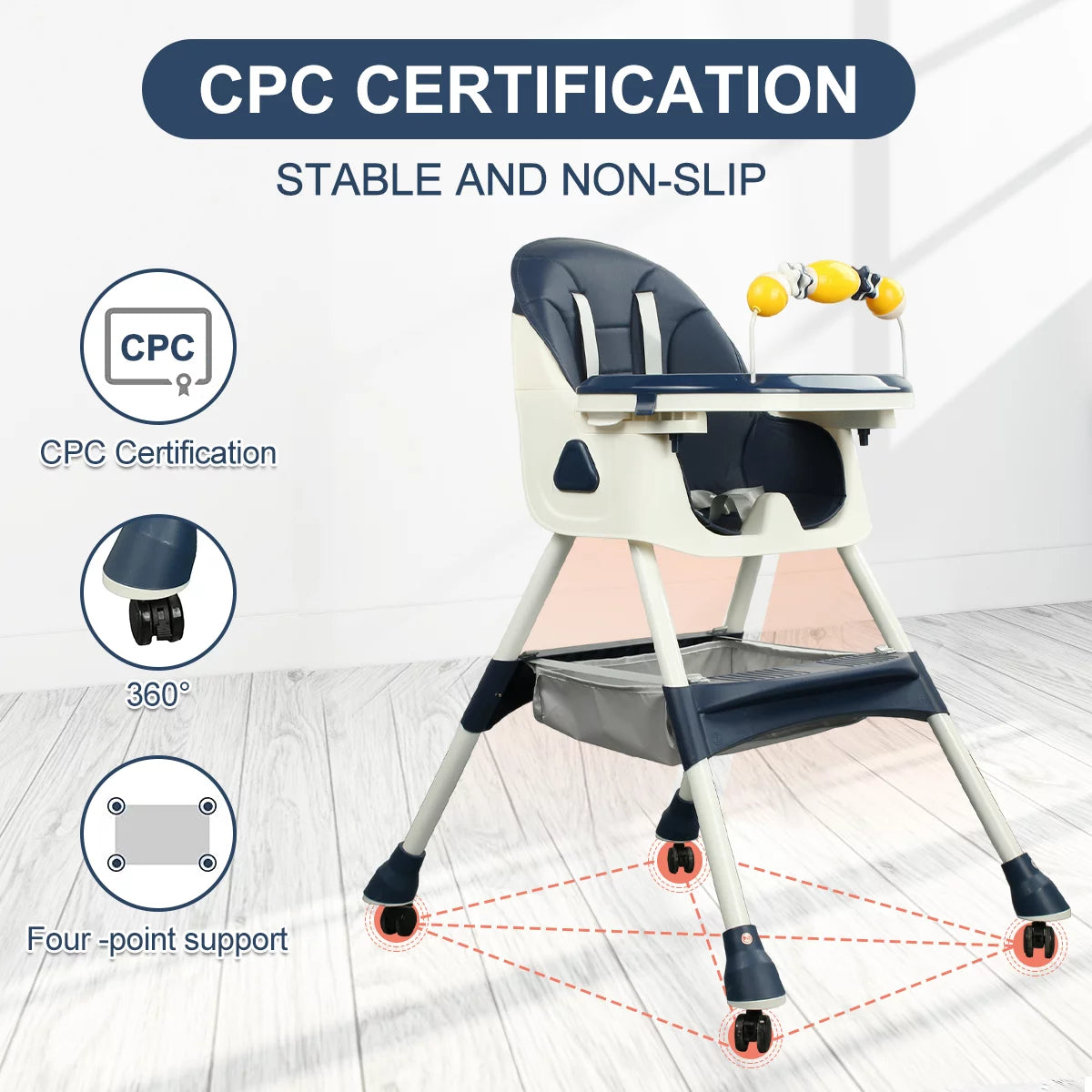Kidilo 4in1 Convertible High Chair For Kids