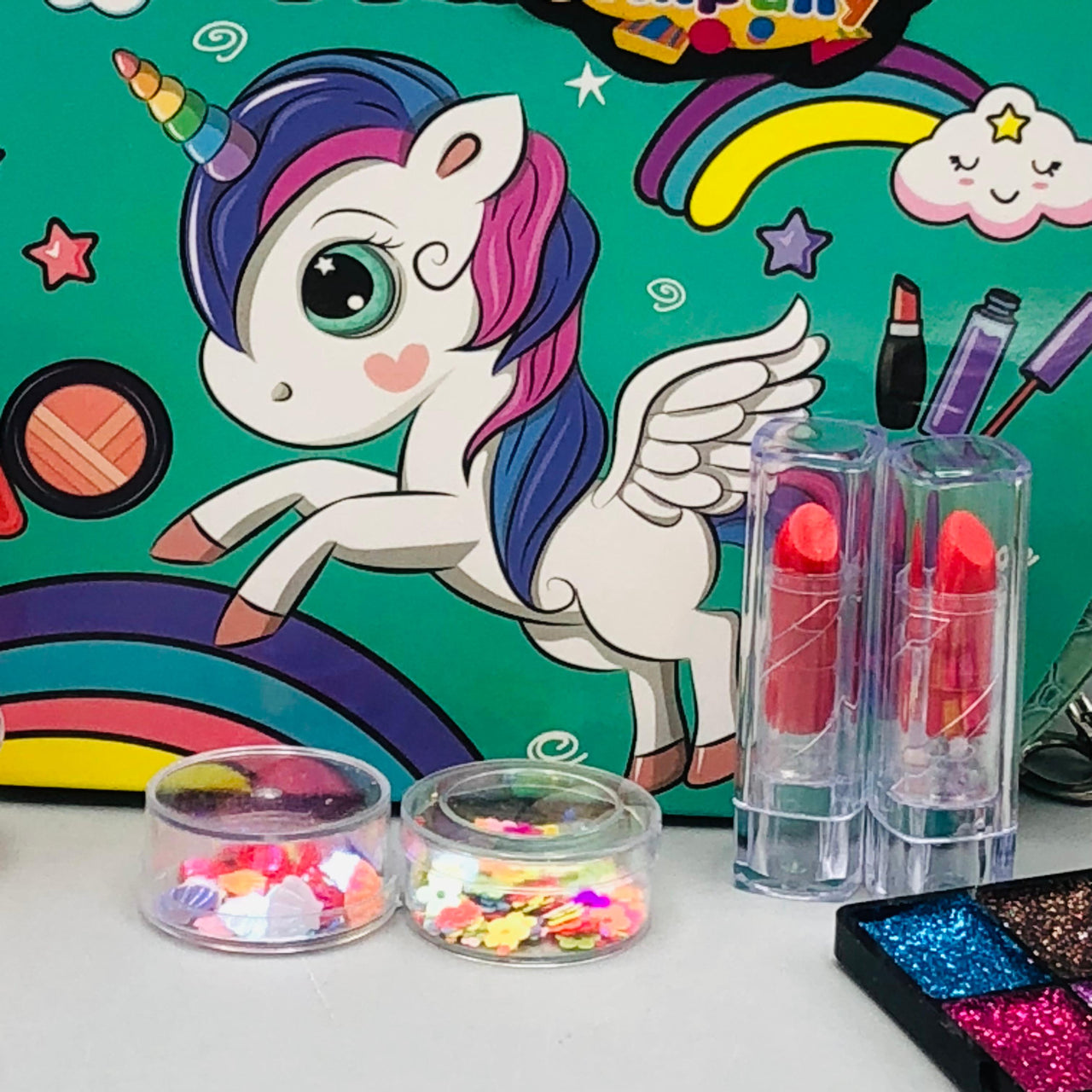 15Pcs Unicorn Realistic Makeup Bag